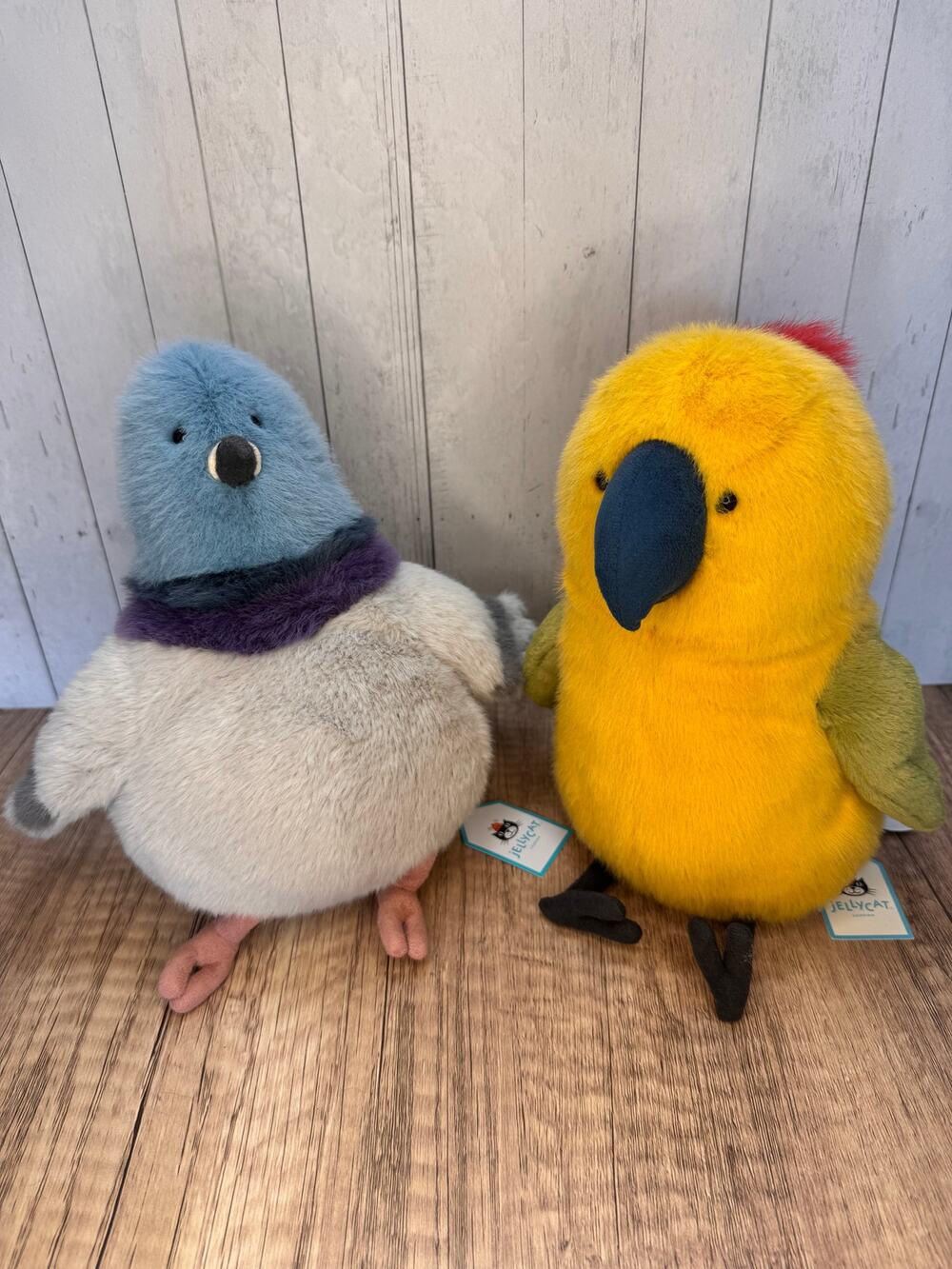 ellycat Bundle set of 2 Authentic!  Strutton Pigeon and Budgeby Parrot NEW!